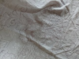 Copriletto Lino Siciliano Sfilato Bianco