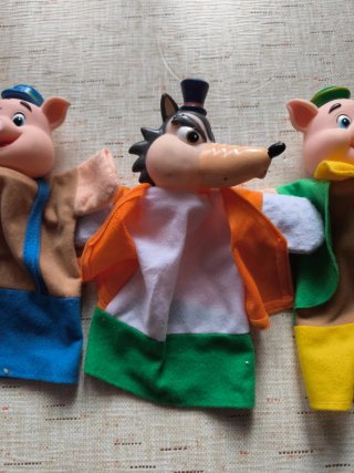 Marionetas Los 3 Cerditos y el Lobo