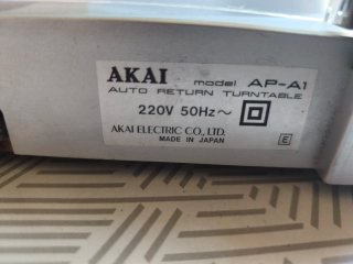 Tocadiscos Vintage AKAI AP-A1 Japón