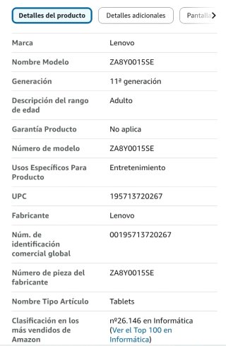 Lenovo Tab P11 Negro