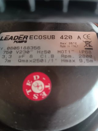 Bomba de agua LEADER PUMPS