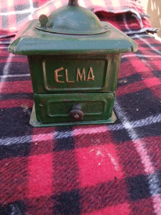 Molinillo de café antiguo ELMA verde