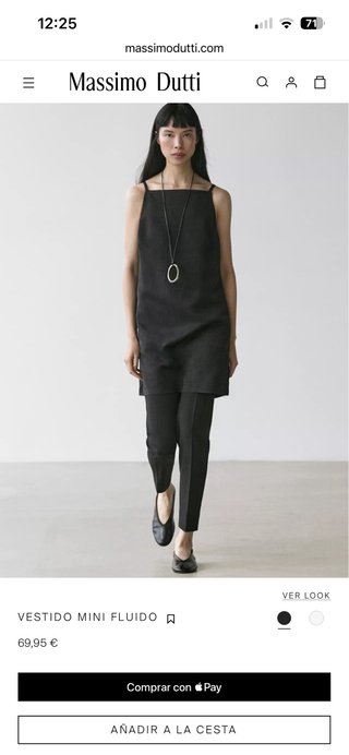 Massimo Dutti vestido mini fluido
