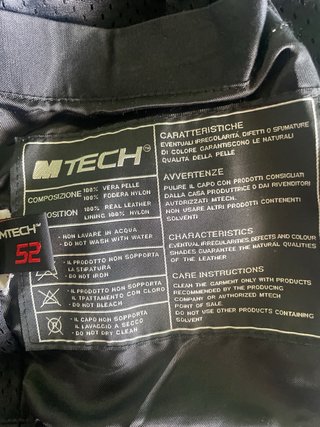 Giacca pelle MTECH uomo con imbottiture