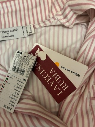 Pijama Women's Secret Rayas Rosas Talla M