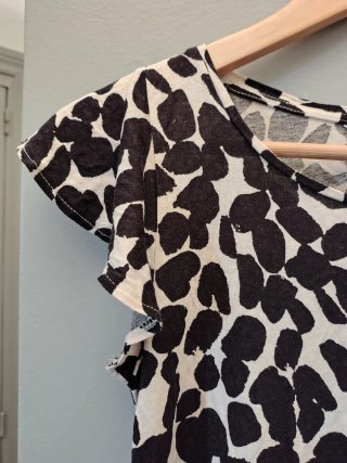 Blusa H&M Estampado Animal - Negro Beige