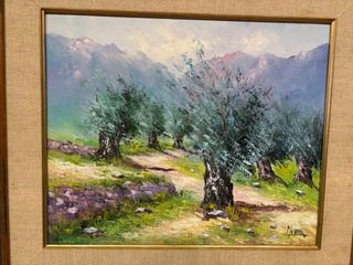 Cuadro de olivos pintado al óleo