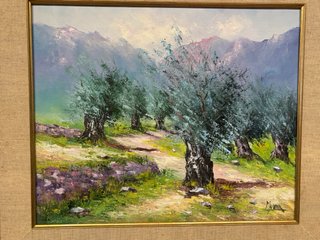 Cuadro de olivos pintado al óleo