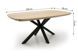 Mesa comedor madera y metal