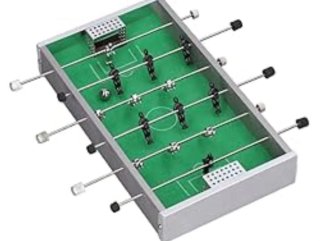 Mini futbolín y canasta baloncesto