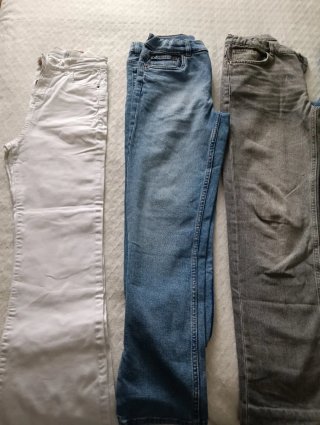 Pantalón vaquero niña zara y Stradivarius 13 14