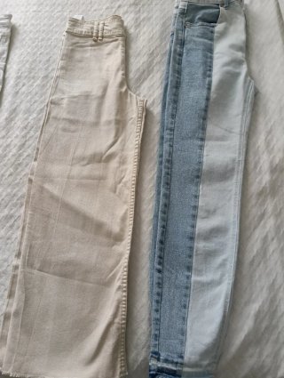Pantalón vaquero niña zara y Stradivarius 13 14
