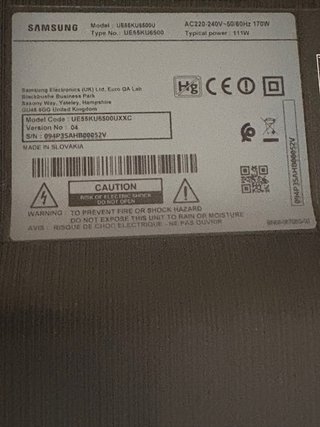 Samsung Smart TV Curve 55 para piezas