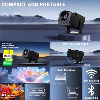 Mini Proyector Nuevo 4K Wifi Bluetooth