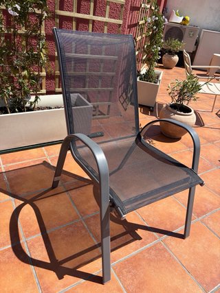 Pack 4 Sillas Exterior Aluminio y Textileno