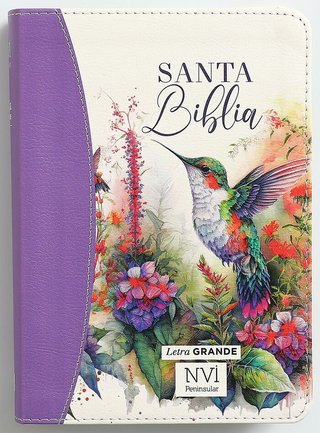 Biblia NVI Peninsular Portátil Letra Grande Floral