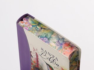 Biblia NVI Peninsular Portátil Letra Grande Floral