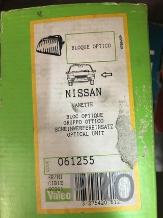 Faro izquierdo Nissan vanette h1 nuevo