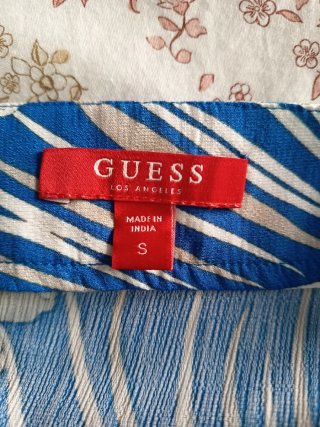 Vestido Guess floral azul y blanco