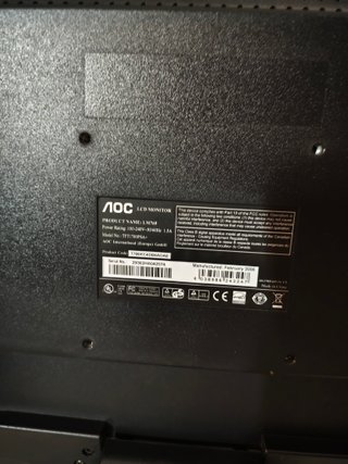 Monitor AOC 17 Plata y Negro