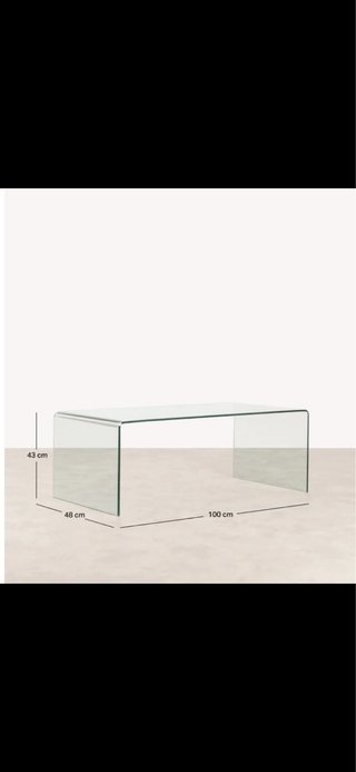 Mesa centro cristal transparente