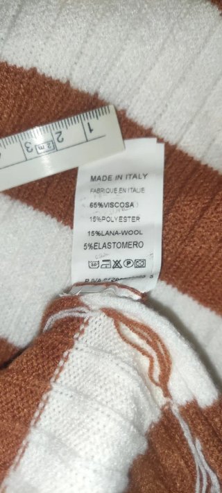 Vestido jersey de punto de rayas mujer