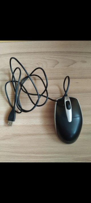 Mouse USB Toshiba Nero e Argento