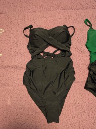 Bañador negro cruzado