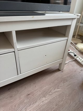 Mueble TV Nórdico Blanco con Cajones
