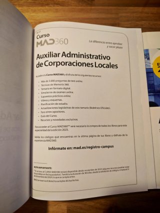 Libros de auxiliar administrativo de ayuntamiento