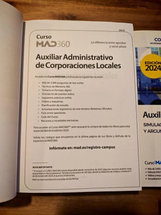 Libros de auxiliar administrativo de ayuntamiento