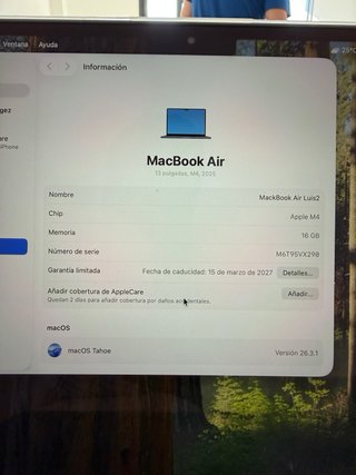 MacBook Air 13 2025 Gris/Plata