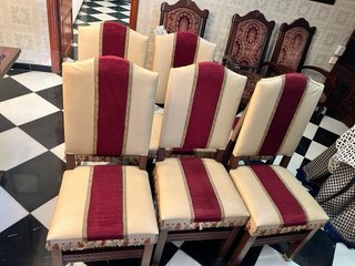 Juego de 6 sillas clásicas madera maciza