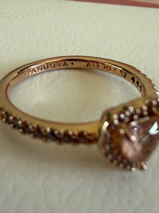 Anillo Pandora Corazón Rosa talla 52