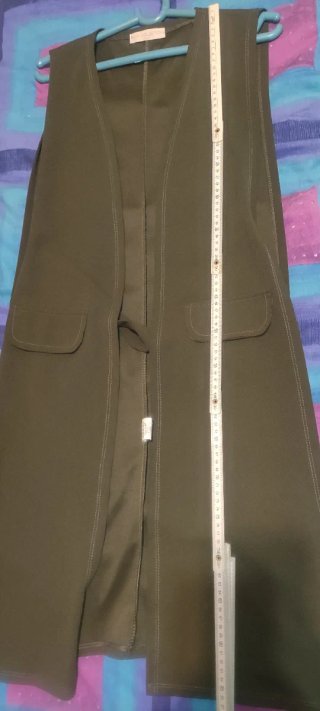 Chaleco fluido mujer verde talla única