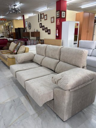 ENVIO GRATIS a Casa - Sofá 3 plazas beige tela