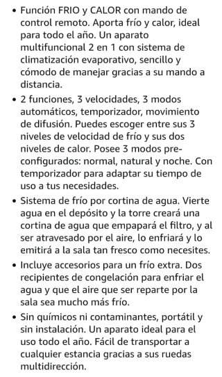 Climatizador Portátil Gridinlux Funcion A/C