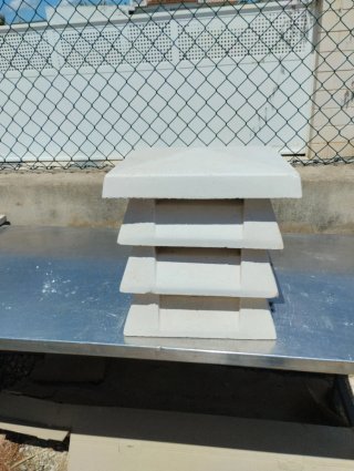 Capucha para chimenea de piedra, 38x38