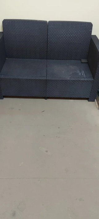 Conjunto Muebles Jardín Ratán Negro