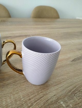 Set de 4 tazas de porcelana texturizadas