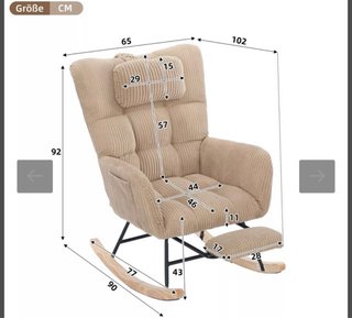 Sillón mecedora respaldo alto