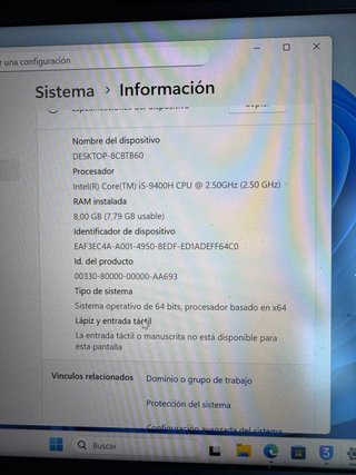 Ordenador portátil DELL I5 9 GENERACIÓN