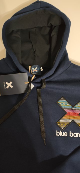 Sudadera Blue Banana T-S Azul Marino. Nueva