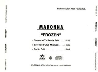 Madonna Frozen Promo CD USA PRO-CD-9254-R