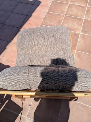 Butaca madera con cojín cómodo