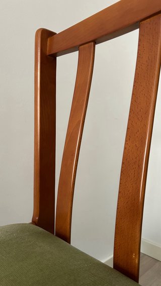 Juego de 4 Sillas Comedor Madera Tapizadas