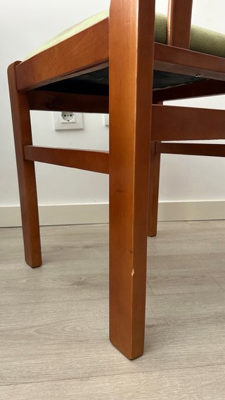 Juego de 4 Sillas Comedor Madera Tapizadas