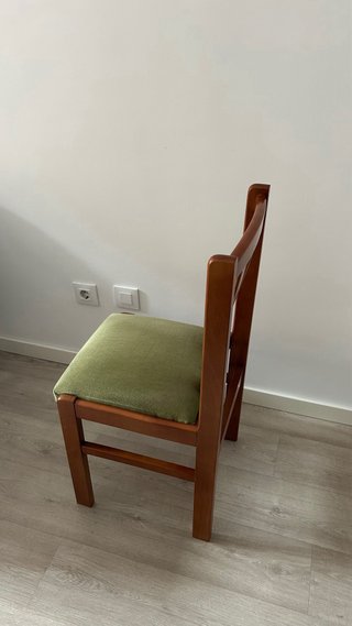 Juego de 4 Sillas Comedor Madera Tapizadas
