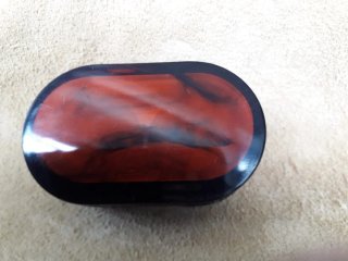 Cajita para lentillas marrón y plata 925