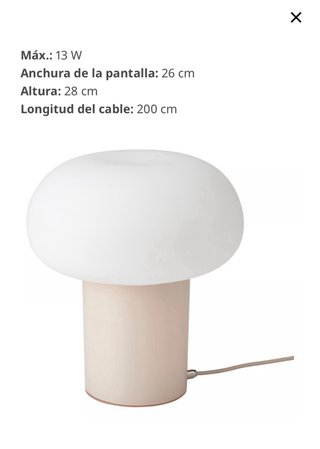 Lámpara de mesa DEJSA Ikea.